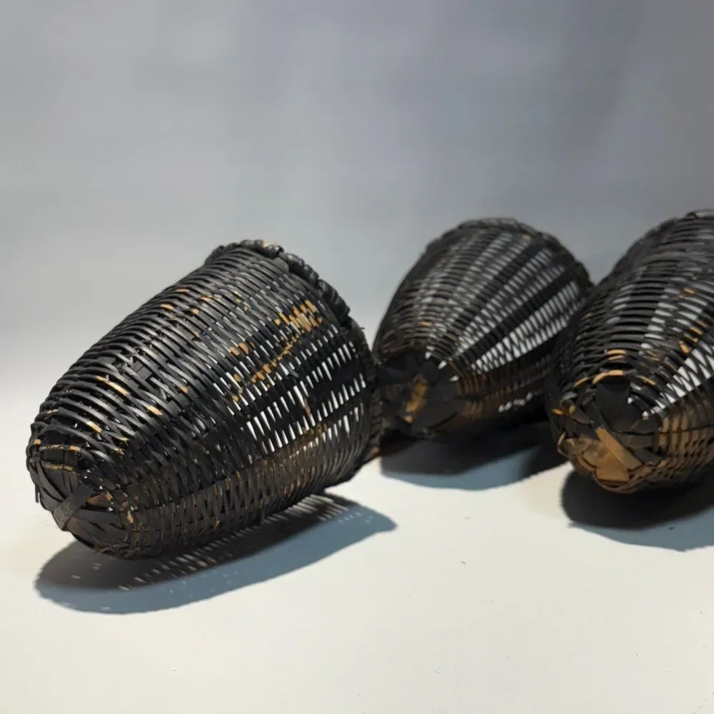 Elegant Black Wicker small baskets